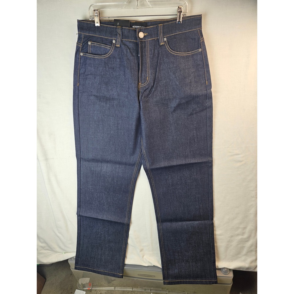 Victorious Baggy Fit Jeans Mens 32 Indigo Blue Denim DL998 Streetwear New